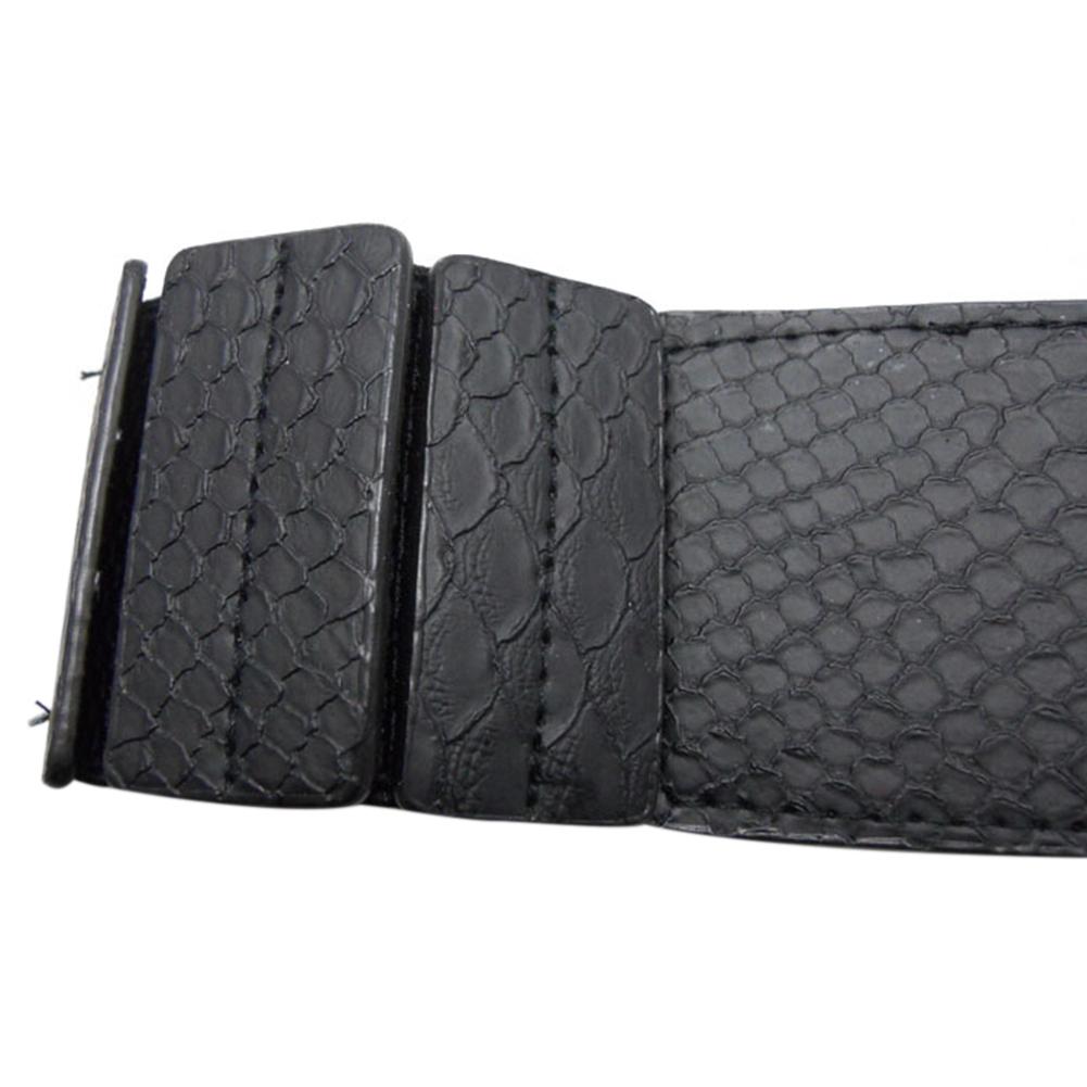 Women Fashion Crocodile Pattern Elastic Wide Belt Simple Belt Decorative