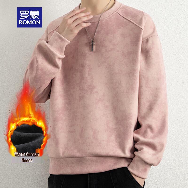 

ROMON Men s Thermal De Velvet Pullover Sweatshirt XL