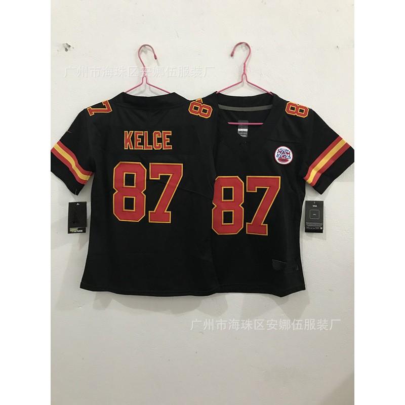 Kids Boys American Football Jersey Kansas City Chiefs Style Cotton Blend Sport Uniform Practice Fan Wear