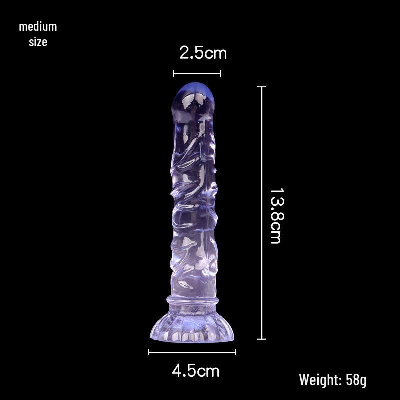 Sirena Cristal Crizantemă Ventuză Dildo & Dop Anal Filetat pentru Plăcere Realistă