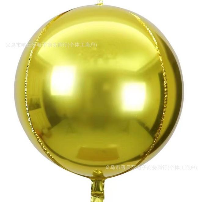 4D Aluminum Film Balloon 18-Inch Three-Dimensional Round Floating Sky Wedding Outdoor Photo Wedding Birthday Party Decoration Balloon