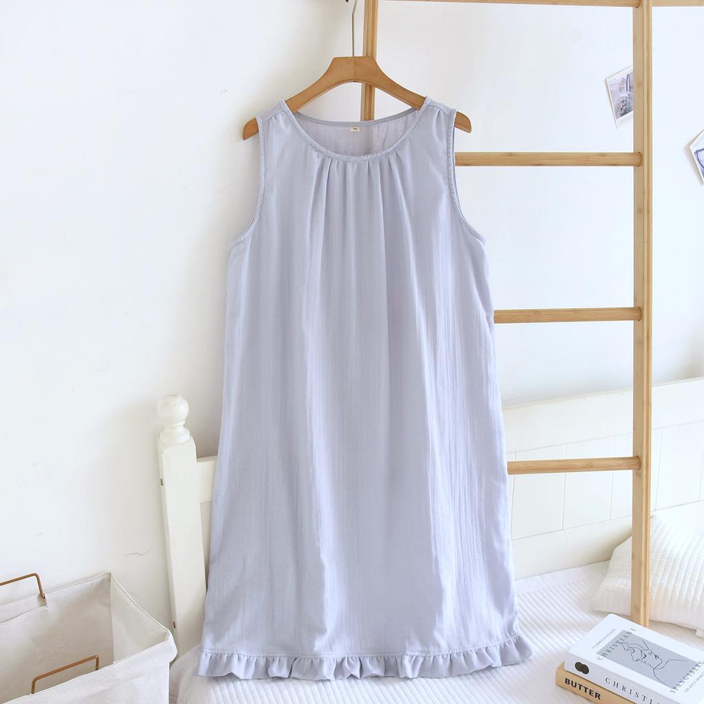 Pure Cotton Double-layer Yarn Pajamas Women's Summer Thin Vest Shorts Sweet Girl Style Can Be Worn Outside Loungewear Two-piece Set