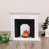 1Pcs Dollhouse Miniature Simulation Furniture Vintage Natural Wooden Fireplace Model Home Creative Adornment Decoration