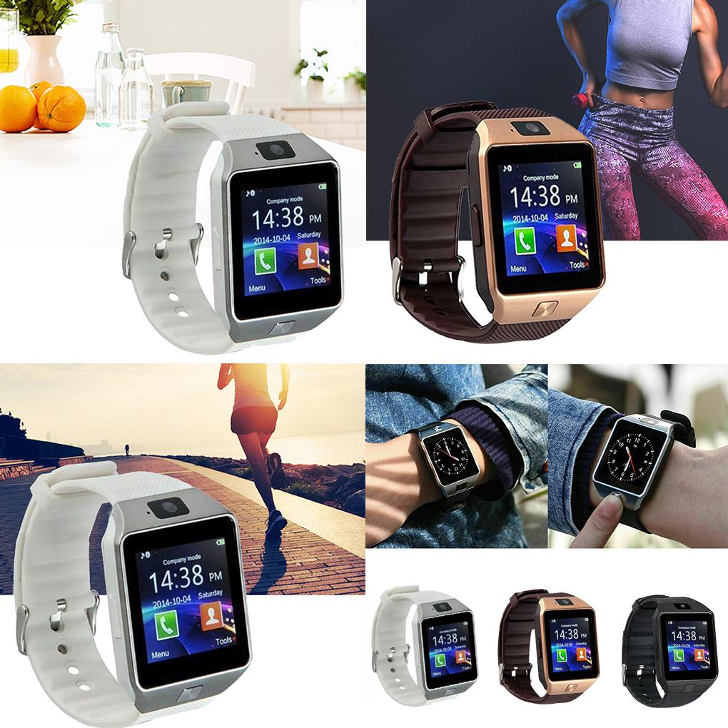 Relógio Inteligente Bluetooth Tela de Toque Com Câmera Multilíngue Relógio de Pulso Cartão SIM Smartwatch Para Celular IOS Android