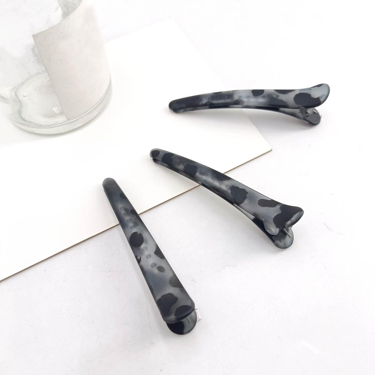 

Элегантная заколка для волос с леопардовым принтом, матовая заколка-уточка, модная заколка для боковых прядей, большая заколка, женские аксессуары для волос