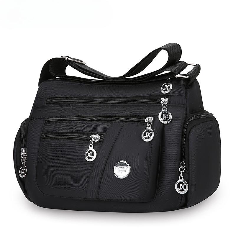 1Pc Women's Waterproof Oxford Multi-Compartment Shoulder Bag – Stylish Travel Accessory for All Ages
