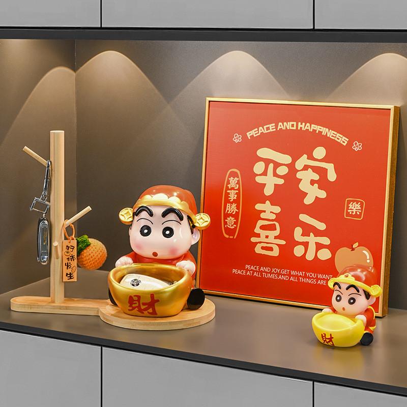 Crayon Shinchan God Of Wealth Resin Organizer With Cartoon Design For Home Decor And Gift