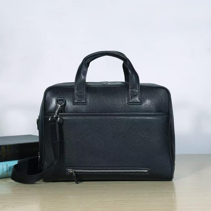 Genuine Leather Men's Briefcase Handbag Large-capacity Single-shoulder Crossbody Bag Cowhide Men's Bag
