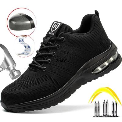 Fashion New Breathable Safety Shoes Men Women Steel Toe Work Boots Air Cushion Working Sneaker Puncture Proof Safety Work Boots Security