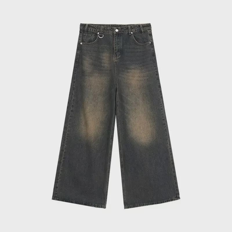 Herren Retro Gradient Wide-Leg Jeans – Trendy, Loose Fit für Herbst & Winter