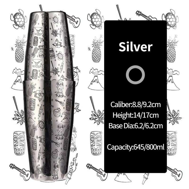 Bar Cocktail Shaker Boston Shaker Stainless Steel Engraving Shaker Bar Accessory Bartender Tools For Home And Bar