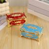 Traditional Floral incised Jewelry Storage Box for Women Built from strong Alloy Featuring Glossy Finish