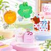 Card Paper 2027 Table Calendar Puppy Shape Standing Table Calendar 2027 Desk Calendar  Home Office