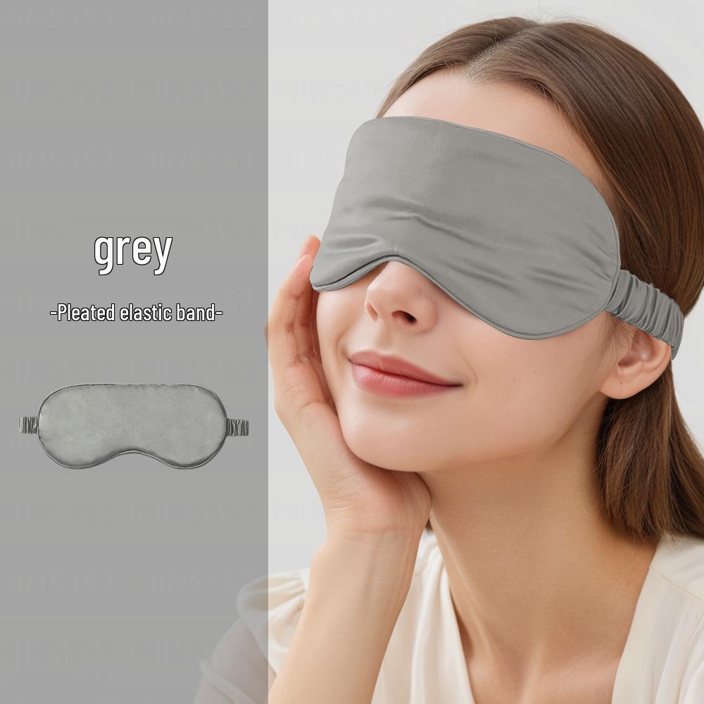 Faux Silk Light Blocking Sleep Eye Mask with Mulberry Silk Print Logo