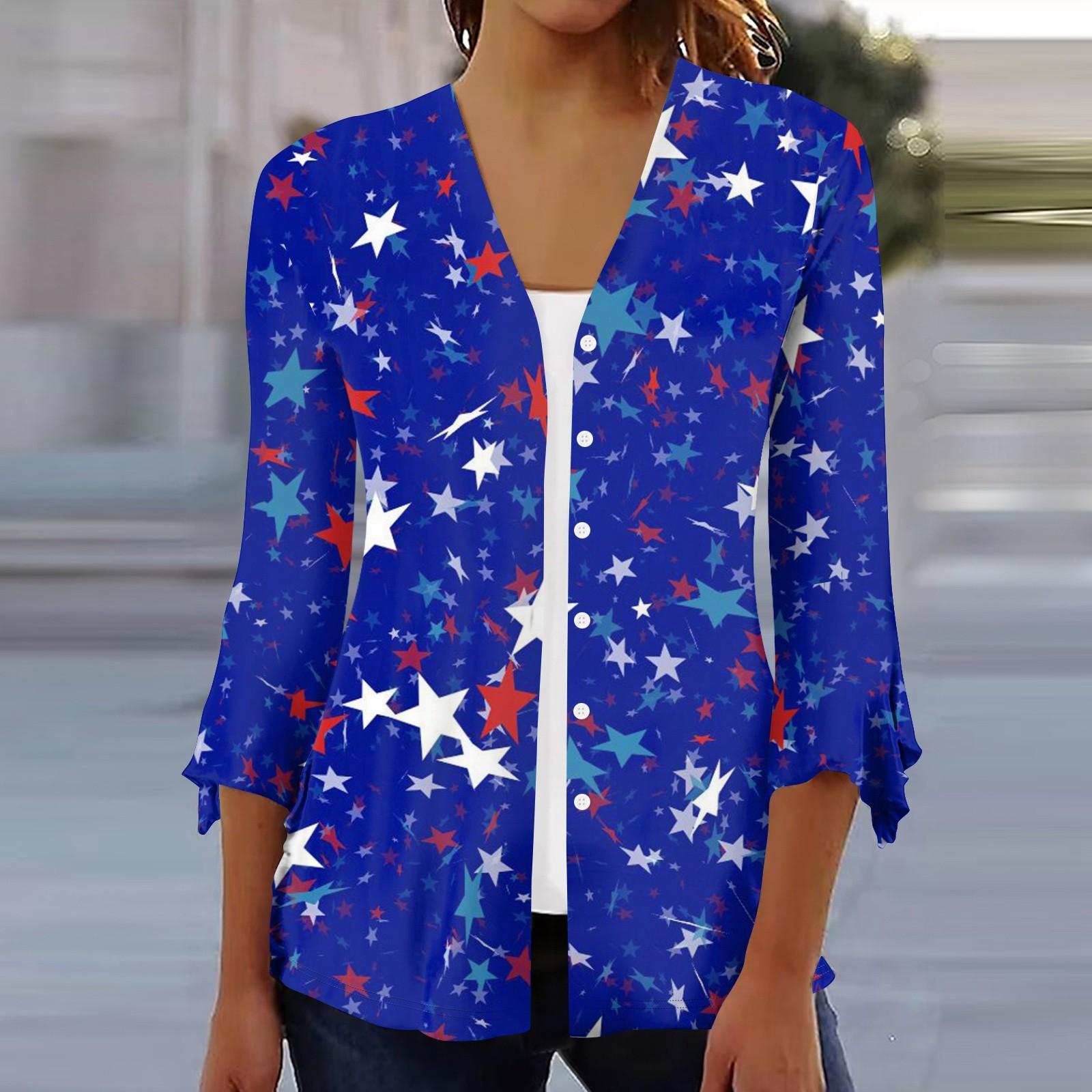

Женская рубашка, блузка, верхняя одежда с принтом, рукав 3/4, повседневные праздничные базовые топы на пуговицах XL