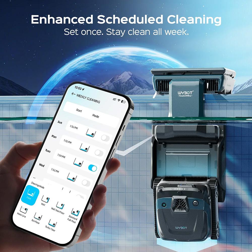 WYBOT S3 Cordless Robotic Pool Cleaner, 3D Mapping & Smart Navigation