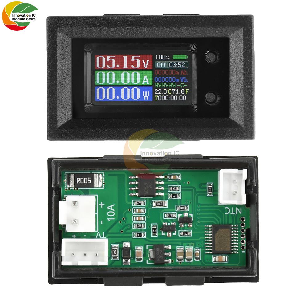 0.96 Inch Color Screen Low Voltage Power Supply Version DC 4-30V 10A  9 in 1 Voltage Current Power Meter Multifunction Meter