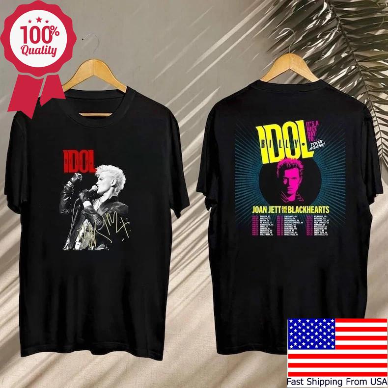 Billy Idol 2025 Concert, Billy Idol It s Nice Day To Tour Again 2025 T-Shirt Unisex T-Shirt XXXL