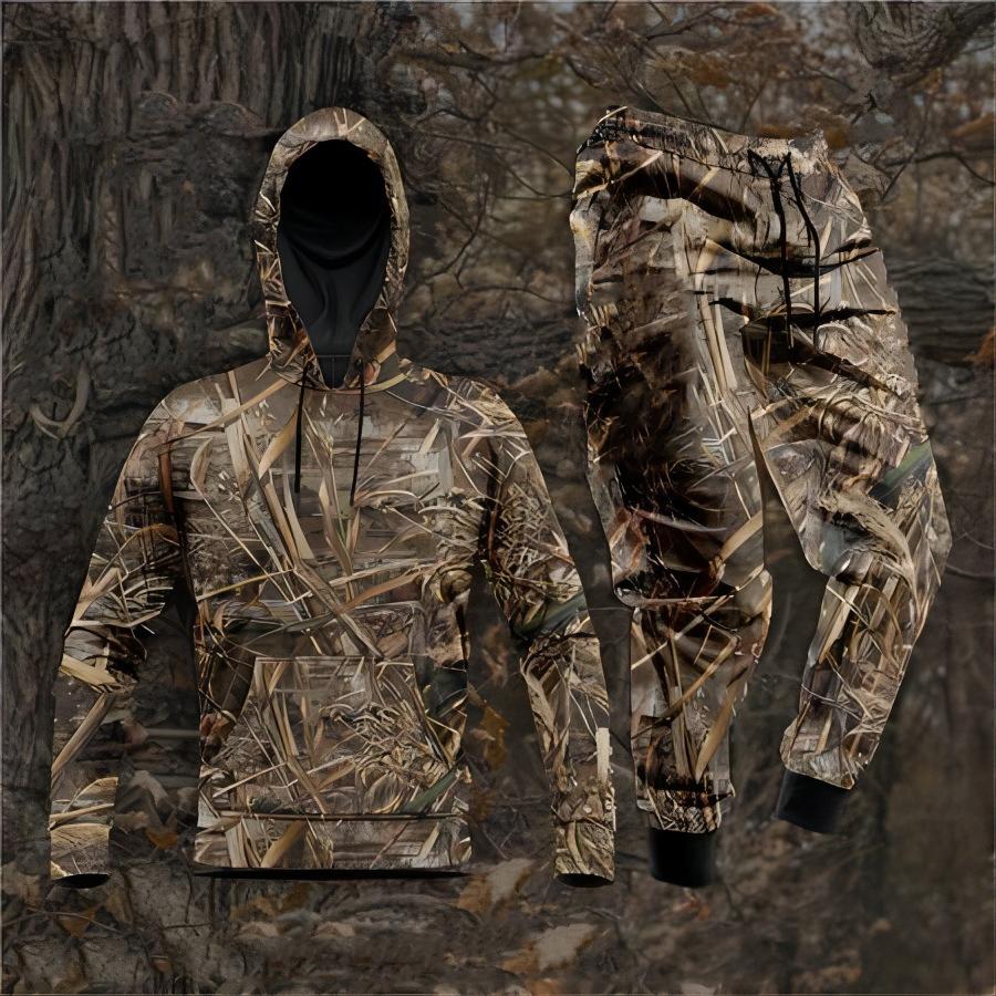 Spring  Autumn Camouflage 3D Printed Hoodie Suit Men Sweatshirts Sweatpants Casual Fashion Two Piece Tracksuit Set Men's Clothing