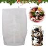 Snowman Candle Mold Aromatherapy Winter Candle Mold Silicone Mold White For Crafts Hobby Crafting Christmas Decorations