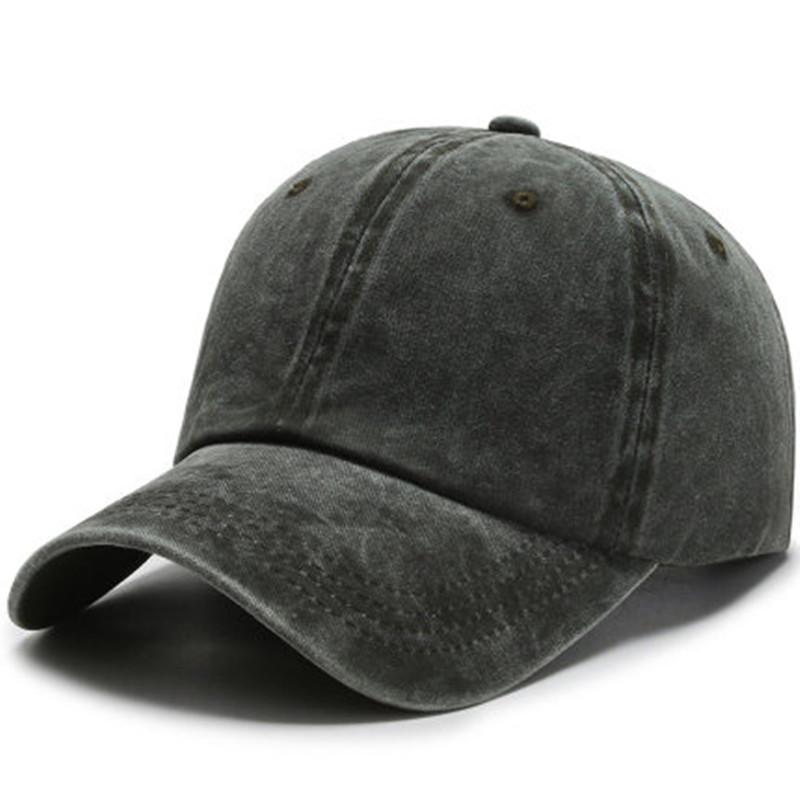 New Unisex Cap Adjustable Washed Cotton Solid Color Plain Baseball Cap Streetwear Leisure Hat Cap