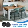PATIKIL 1-1/2" Plastic Tube End Caps, 4 Pieces Round Hole Plug Inserts for Round Iron Pipe Chair Legs, Tables, Bookcases, and Patio Furniture, Black