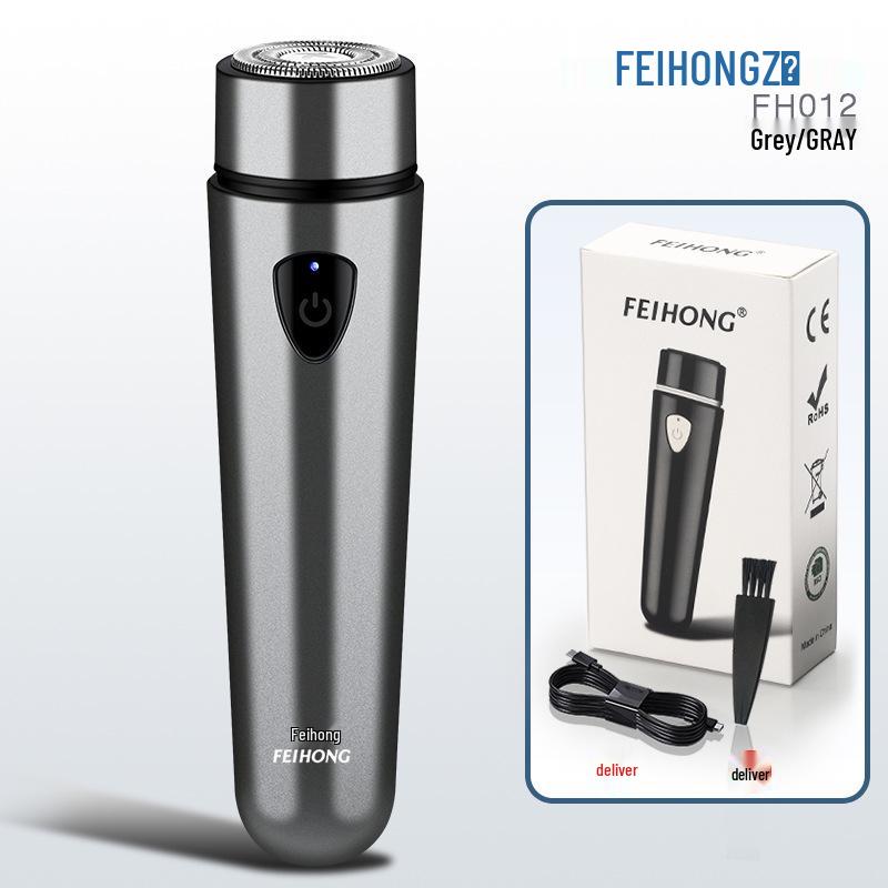 Feihong FH012 Rechargeable Mini Electric Shaver for Men - Fully Washable, Automatic Beard Trimmer