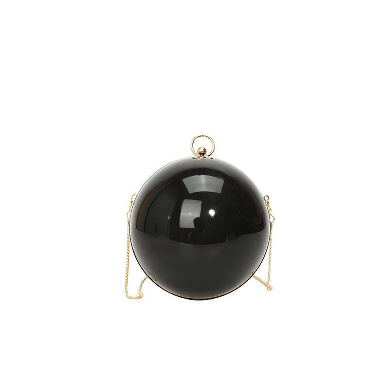 

Acrylic Round Ball Evening Bag 2025 New Fashion Niche Handbag Women s Versatile Chain Small Round Bag чёрный