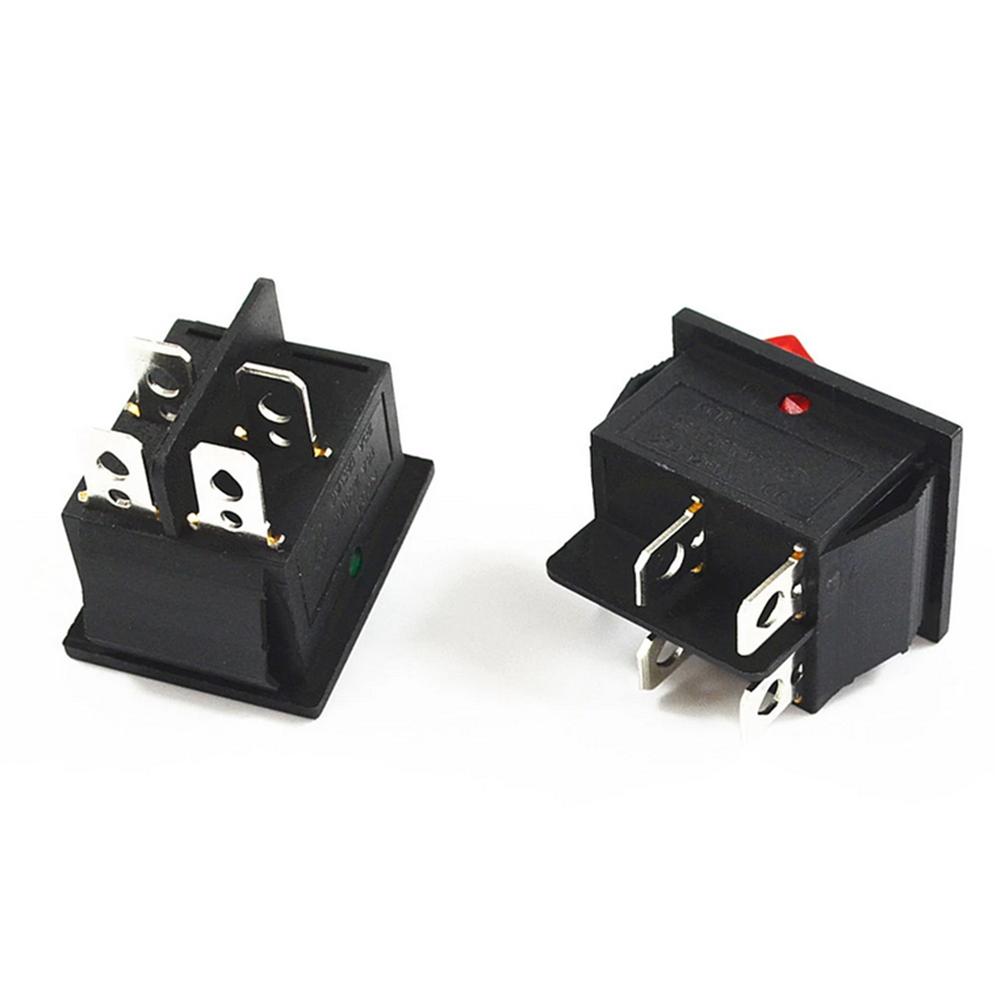 Power Switch ON/Off 4 Pins with Light 10A AC125-250V KCD4 for Electric Kettles