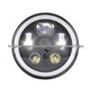 45W 7" Full Circle LED Headlight for Jeep & Harley with White/Yellow DRL, High & Low Beam