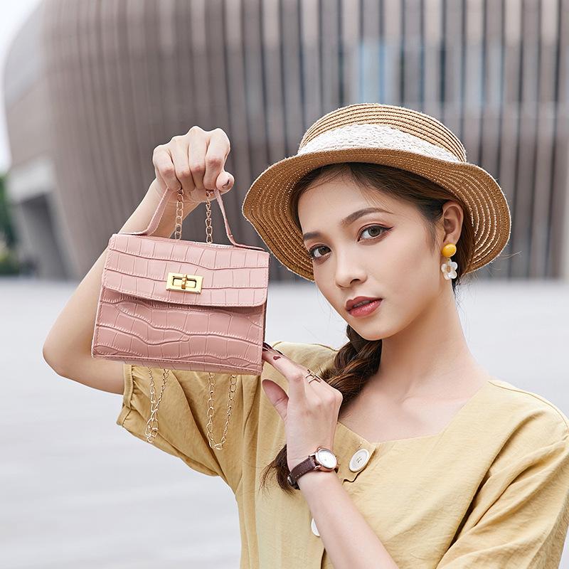Women's bag, crocodile pattern lock, portable platinum bag, summer and autumn new product, crossbody shoulder mobile phone bag.