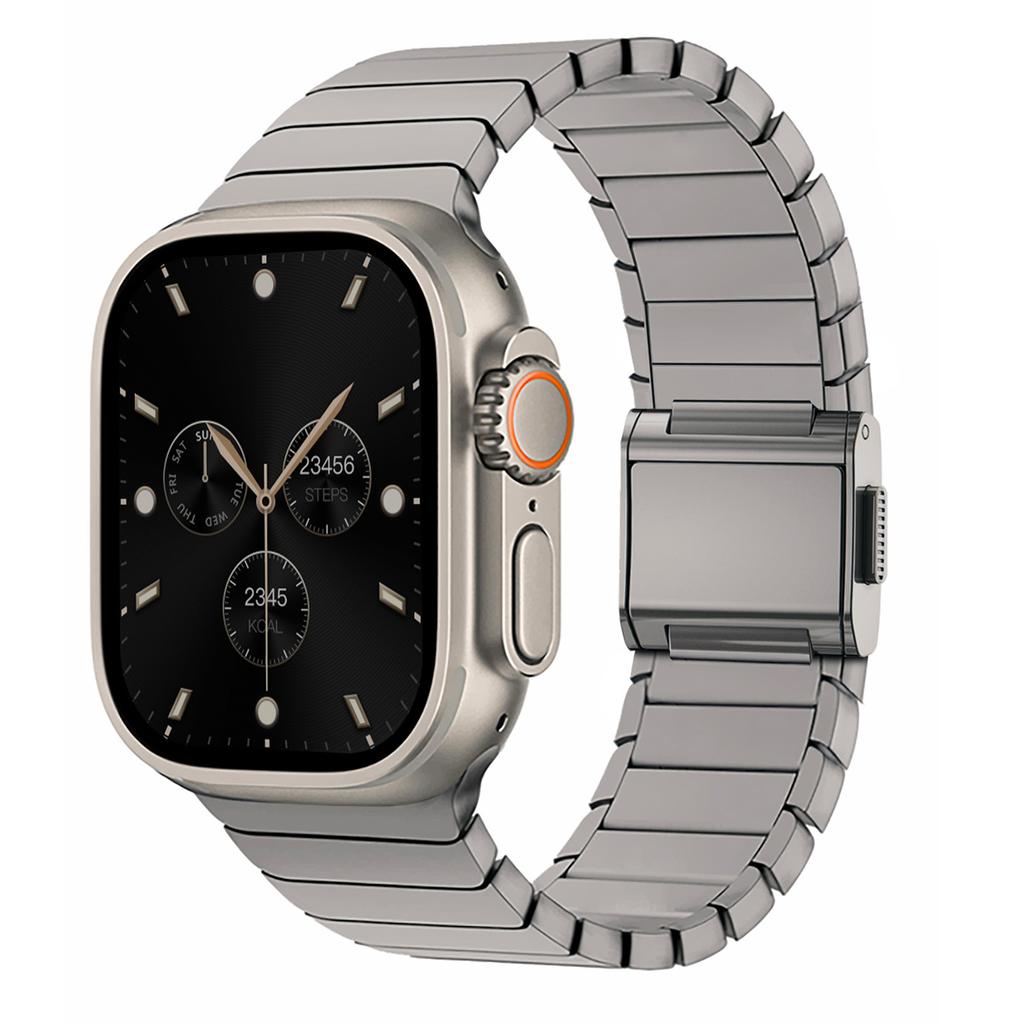 Titanium Men Strap for Apple Watch Band Ultra 3/2 49mm 11 10 46mm Magnetic Buckle Bracelet for Iwatch Series 9 8 7 SE 45mm 44mm