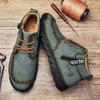 Ručně vyráběné dělené kožené boty Pánské boty Pohodlné kotníkové boty Pro muže Obuv pro volný čas Obuv na nástroje velké velikosti