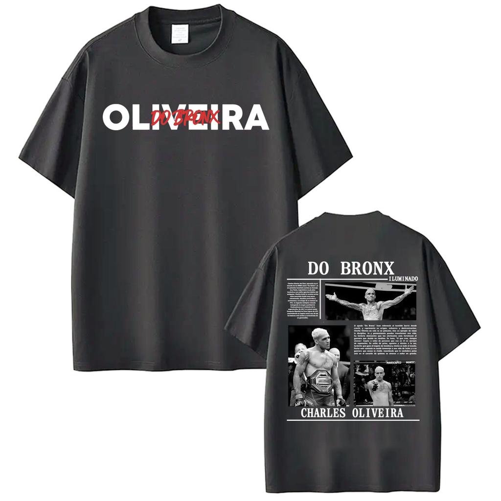 Limited Do Bronx Charles Oliveira Graphic T Shirt Unisex Women Harajuku Vintage Gothic T-shirts Casual Cotton Short Sleeve T Shirts