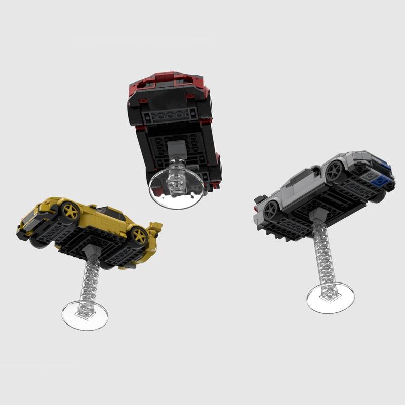 Speed 8 Car Bracket Display Stand Building Blocks Photo Frame for Car SpaceShip Educational Toy for Children Adults Gift