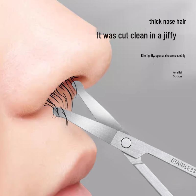 

Stainless Steel Round Head Nose Hair & Eyebrow Scissors 9 x 4.5 cm