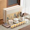 Xunyi Chinese White Porcelain Xi Shi Tea Set - 10-Piece Gift Set