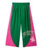 Yankoaleupeu American Rabbit Double-Pleat Sweatpants - Green/Magenta Pink