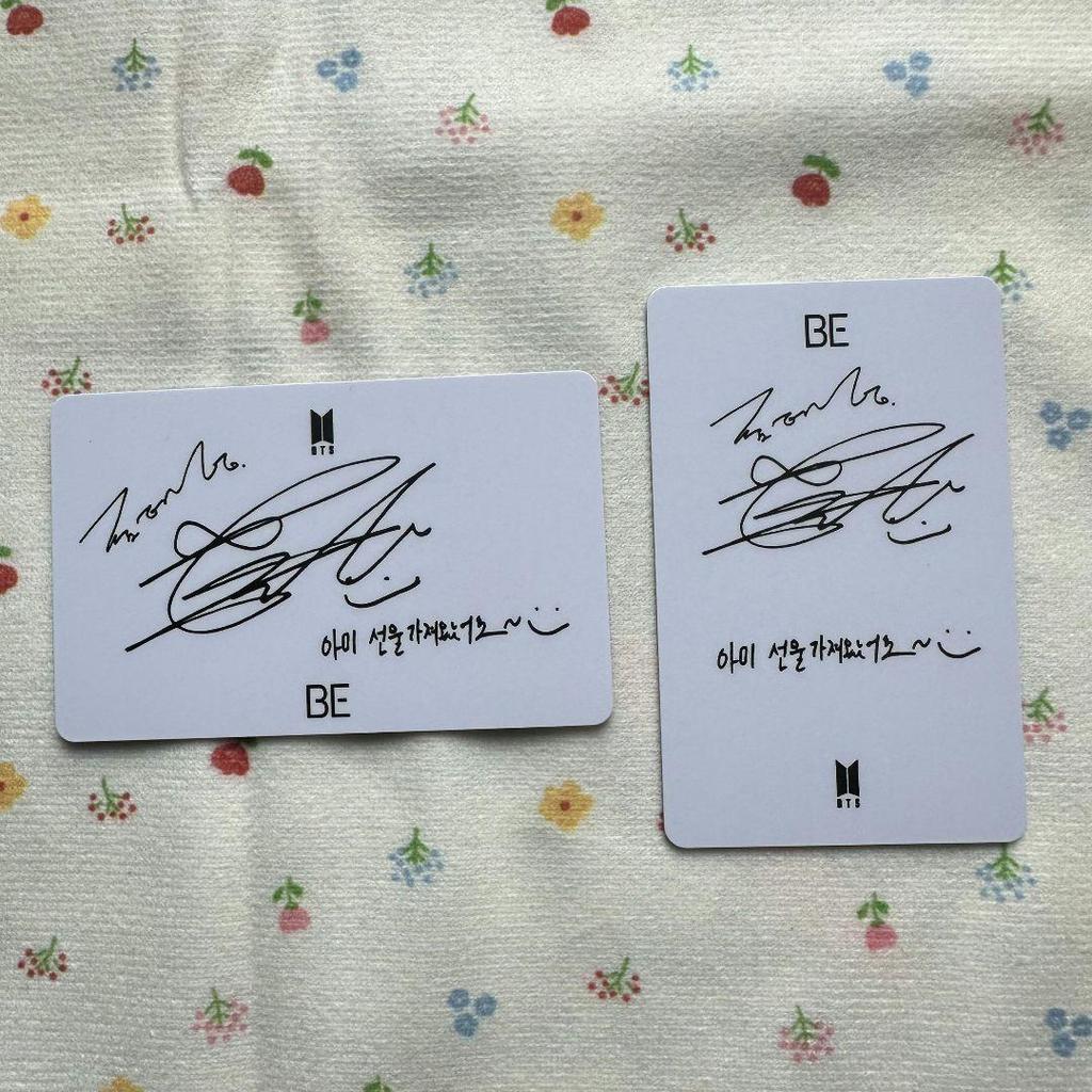 [USED] Korean BTS BE Limited Unreleased Lucky Drop Taehyung V Trading Cards (2 pieces)