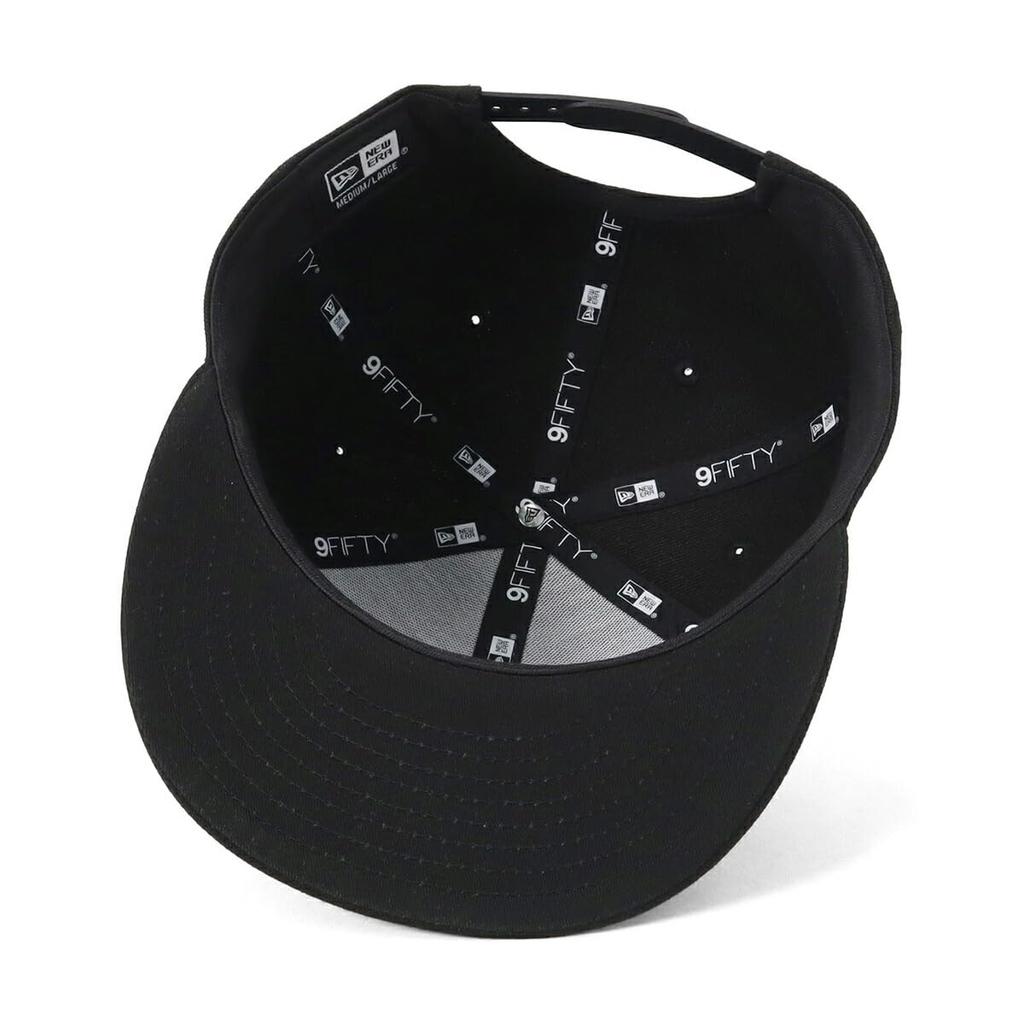 New Era 9FIFTY Cap with Metal Flag Logo Badge, BlackMetal Gold, ML, 950 METAL FLAG BLK GLD 251 14388582 NER36C4839
