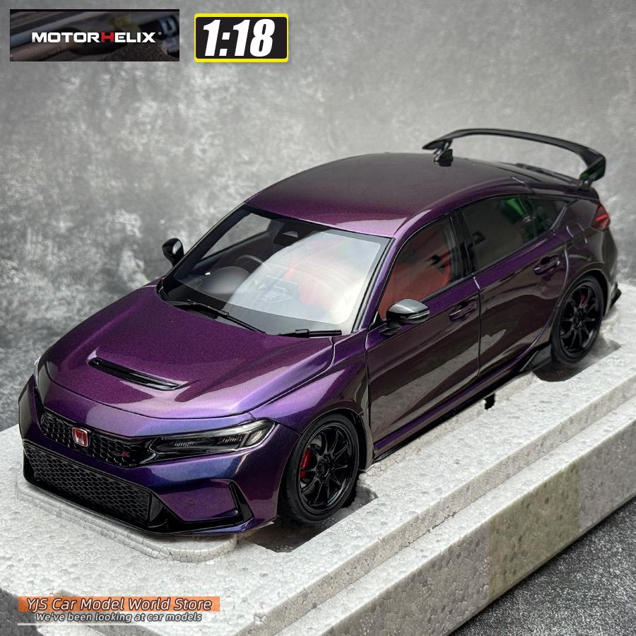 AAALZ1 Motorhelix 1:18 MH Honda FL5 Civic Type R Car Model Sports Car Static Decoration Holiday Gift Collection