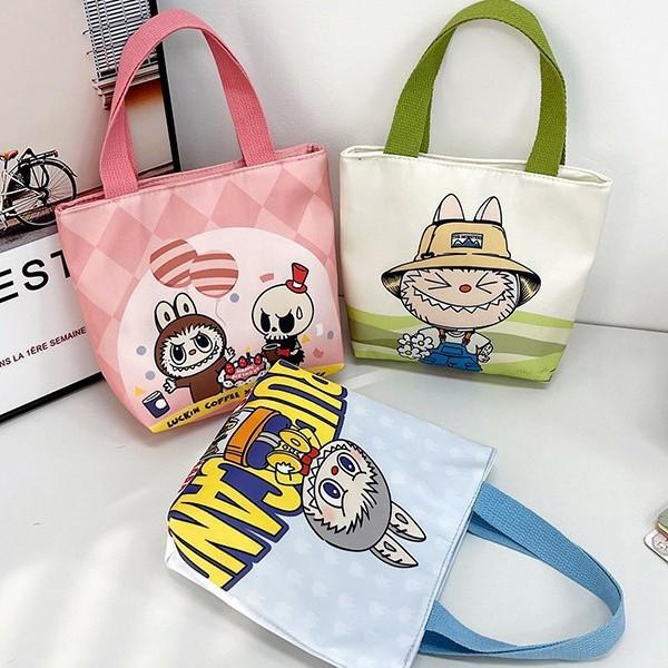 New Labubu handbag all-match lunch portable handbag student snack girl tote bag