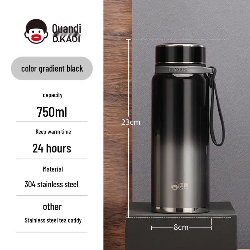 DKADI 304 Stainless Steel Insulated Tea Infuser Bottle