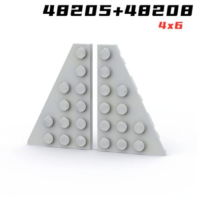 Κομμάτια MOC Γουρουνάκι Ουράνιο Τόξο 48208 48205 Πλάκα Σφήνα 6 x 4 Αριστερή και Δεξιά Δομικά Τούβλα DIY Συμβατό Συναρμολογεί Παιχνίδια Υψηλής Τεχνολογίας