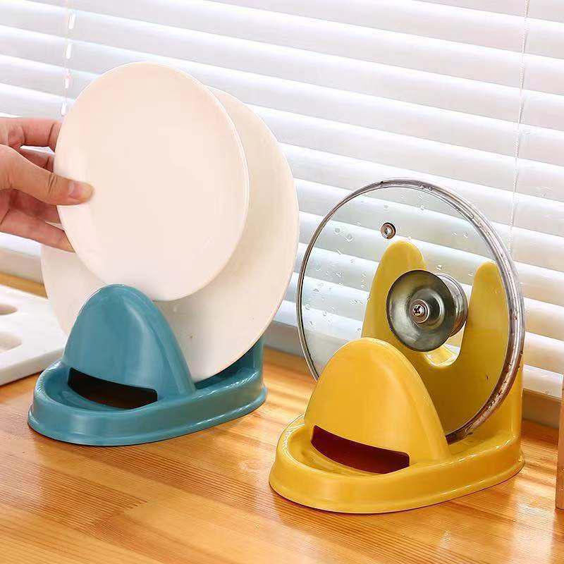 Kitchen Countertop Lid & Board Holder - Organizes Pot Lids, Cutting Boards, Spatulas, and Ladles.