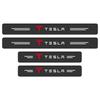 4Pcs Carbon Fiber Car Doorsill Stickers Protect Film Auto Styling For Tesla Model 3 S X Y Style Roadster Invader Coil Mod WYE K80