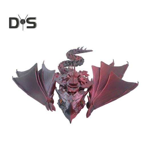 

3D-печатная фигурка крылатого дракона, подвижные суставы, летающая фигурка дракона, шарнирная модель дракона, игрушка-фиджет, настольное украшение, орнамент