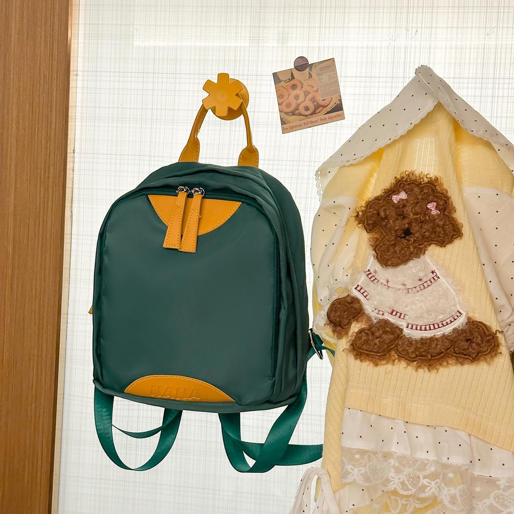 Schoolbag Backpack Lightweight Backpack Wholesale New Contrasting Color Small Fresh Student Schoolbag Ins Cute Girl Class Bag