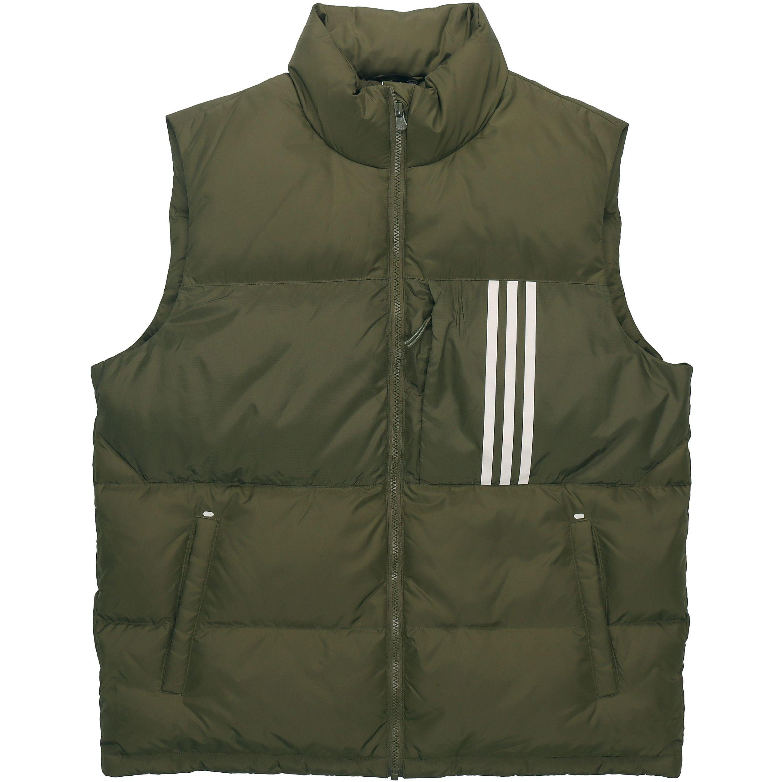 Adidas Neo Sport Collar Down Vest, Men Daily Outdoor Casual Army-Green Outerwear H45278 M