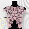 Multi-Color 3D Nail Beads Delicate Mesh Embroidered Sequins Embroidery Lace Patch High-End Fabric Floral Collars
